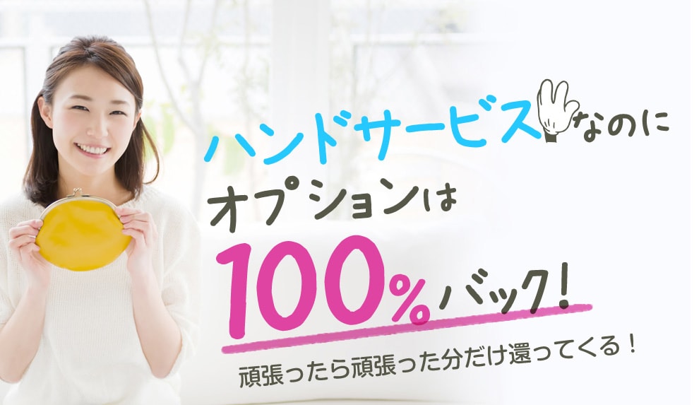オプションは100%バック！