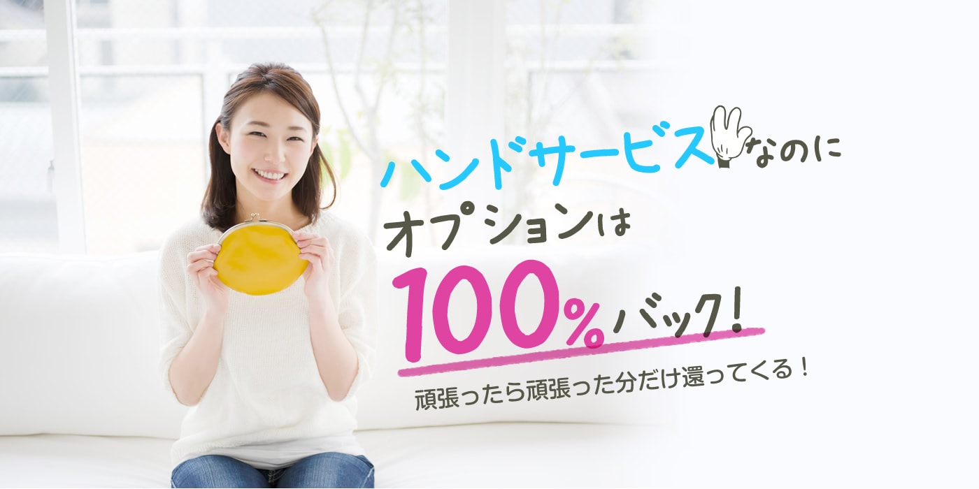 オプションは100%バック！